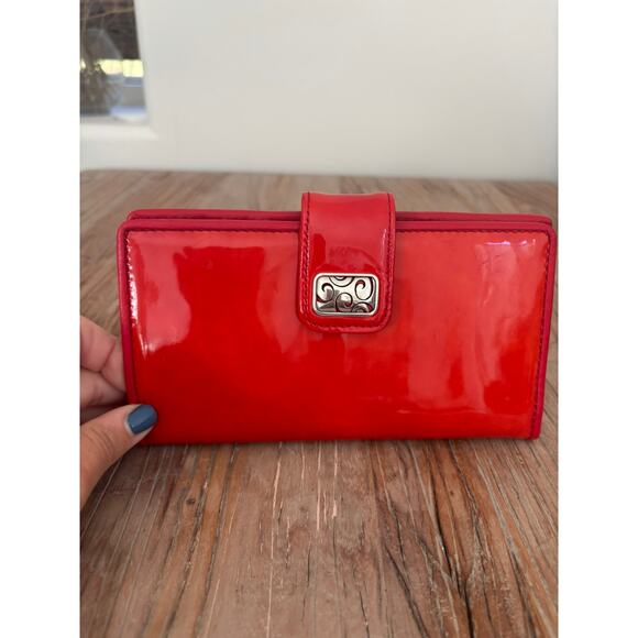 Vintage Brighton Red Patent Leather Wallet NWOT - Picture 1 of 6